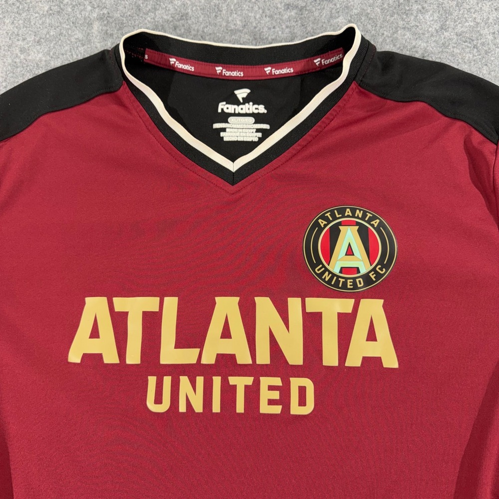 Atlanta United FC MLS Soccer Jersey Mens XL Burgundy Black Gold Fanatics